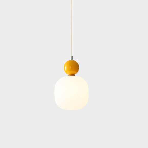 Lampa Wisząca Skandynawska ze Szklanym Kloszem i Kulistym Elementem - 22