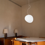 Lampa Wisząca Skandynawska z Kulistym Matowym Kloszem - 12