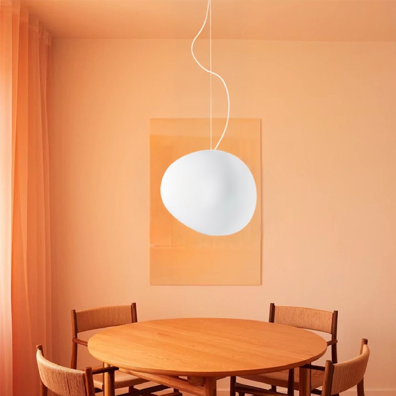 Lampa Wisząca Skandynawska z Kulistym Matowym Kloszem - 13