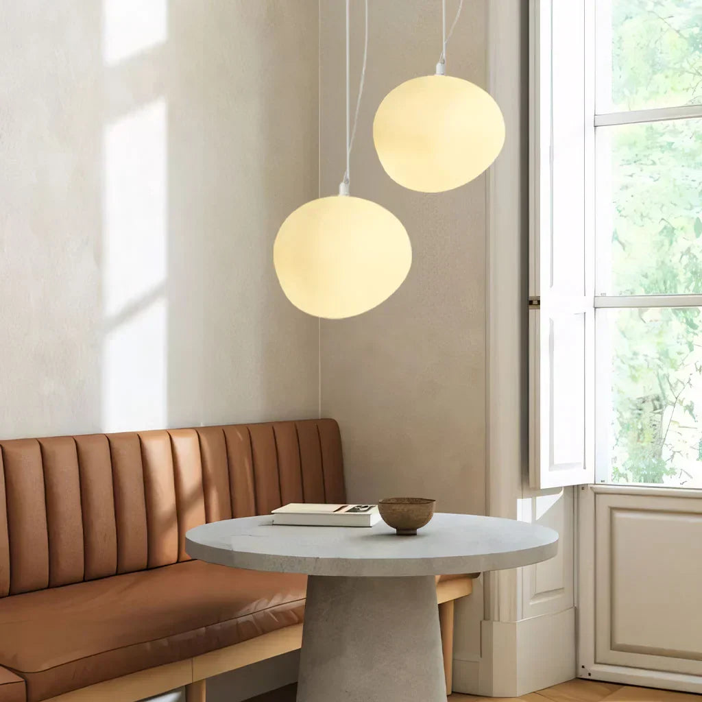 Lampa Wisząca Skandynawska z Kulistym Matowym Kloszem - 9