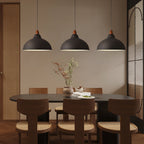 Lampa Wisząca Skandynawska Minimalistyczna z Drewnianym Detalem - 6