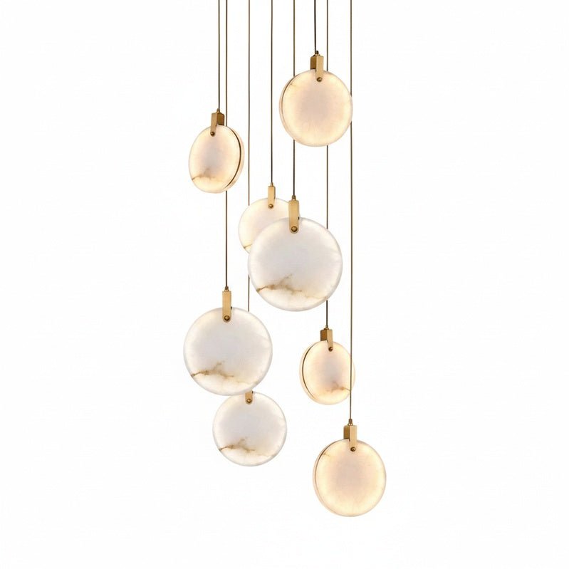 Lampa Wisząca Trap z Alabastrowymi Kloszami - 2