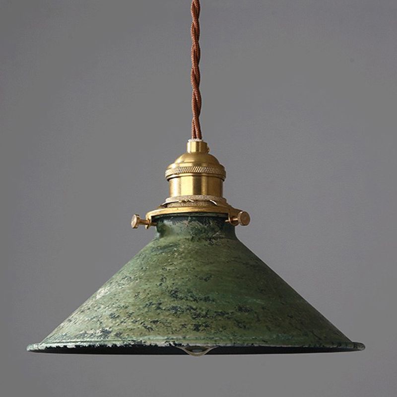 Lampa Wisząca Industrialna Vintage z Metalowym Kloszem