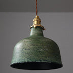 Lampa Wisząca Industrialna Vintage z Metalowym Kloszem - Zielony