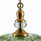 Lampa Wisząca Vintage ze Szklanym Kloszem w Kwiaty - 18