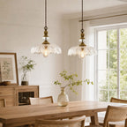 Lampa Wisząca Vintage ze Szklanym Kloszem w Kwiaty - 7