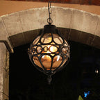 Lampa Wisząca Vintage Rustykalna z Metalowym Kloszem - Czarny