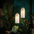 Lampa Wisząca z Marmuru z Miedzianym Wykończeniem - 8