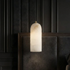 Lampa Wisząca z Marmuru z Miedzianym Wykończeniem