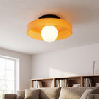 Lampa Sufitowa Szklany Dysk Matowy Mrożony Klosz G9