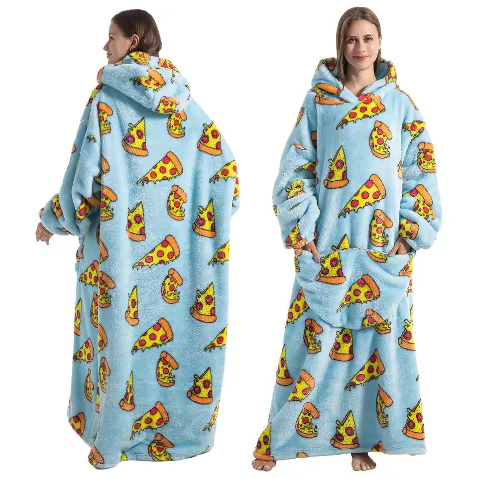 Koc Oversize z Kapturem z Polaru i Sherpy - Pizza