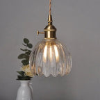 Lampa Wisząca Retro ze Szklanym Kloszem w Kształcie Tulipana - 10