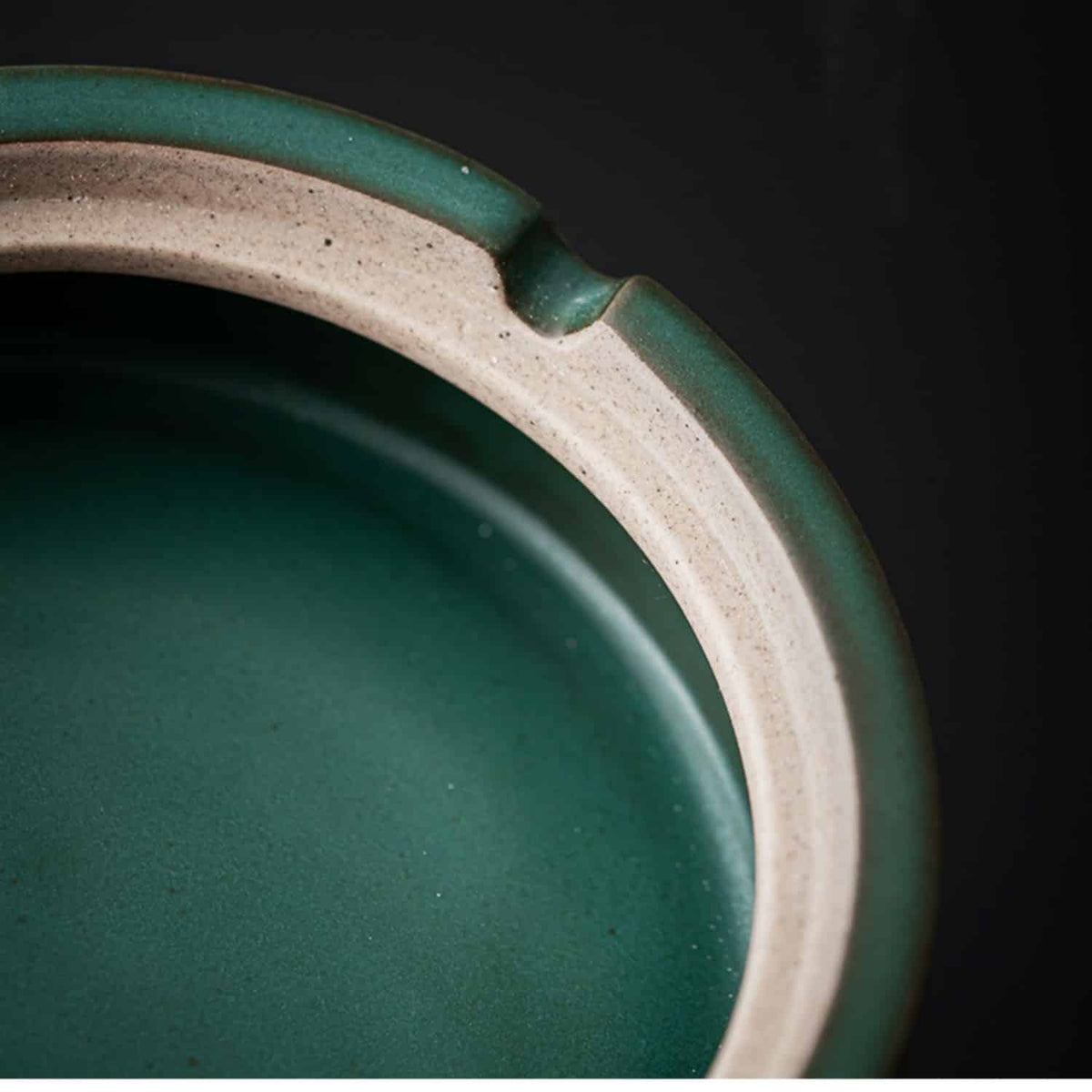 Popielniczka Ceramiczna z Pokrywką i Reliefowym Wzorem - 7