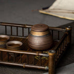 Ceramiczny Pojemnik na Herbatę z Pokrywką w Stylu Japońskim - 3