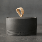 Pojemnik Ceramiczny z Pokrywką i Sznurkową Rączką Wabi-Sabi - 10
