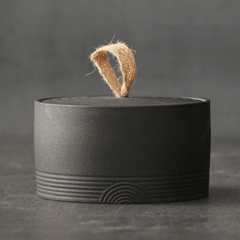 Pojemnik Ceramiczny z Pokrywką i Sznurkową Rączką Wabi-Sabi - 10