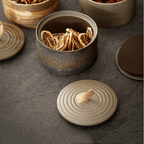 Pojemnik Ceramiczny z Pokrywką i Sznurkową Rączką Wabi-Sabi - 3