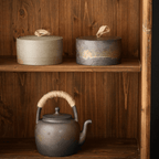 Pojemnik Ceramiczny z Pokrywką i Sznurkową Rączką Wabi-Sabi - 8