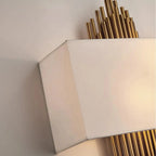 Kinkiet Art Deco z Abażurem i Złotymi Rurkami Dekoracyjnymi - 4