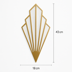Kinkiet Art Deco z Geometrycznym Wzorem w Kształcie Wachlarza - 8