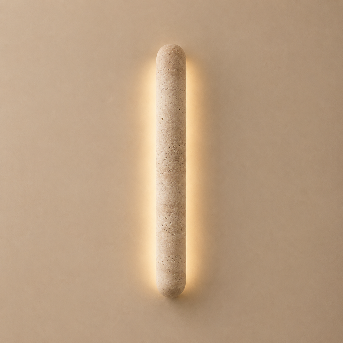 Kinkiet Minimalistyczny z Trawertyn z Podświetleniem LED - 6