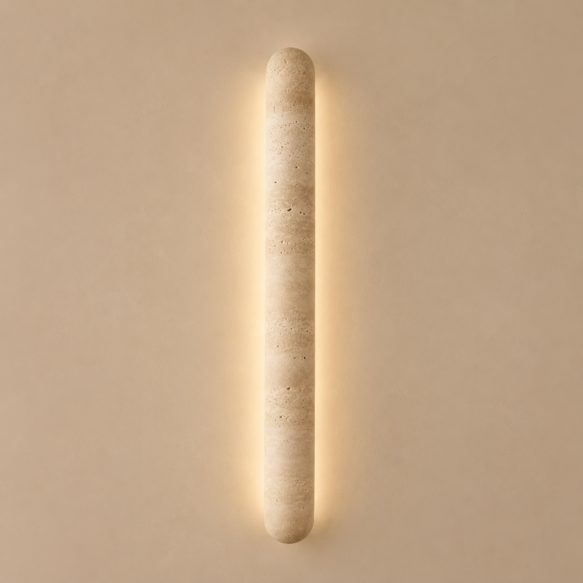 Kinkiet Minimalistyczny z Trawertyn z Podświetleniem LED - 7