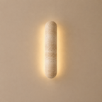Kinkiet Minimalistyczny z Trawertyn z Podświetleniem LED - 8