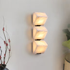 Kinkiet Ścienny Art Deco z Alabastrem w Kształcie Sześcianów - 17