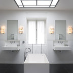Kinkiet Ścienny Art Deco z Alabastrem w Kształcie Sześcianów - 19