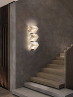 Kinkiet Ścienny Art Deco z Alabastrem w Kształcie Sześcianów - 24