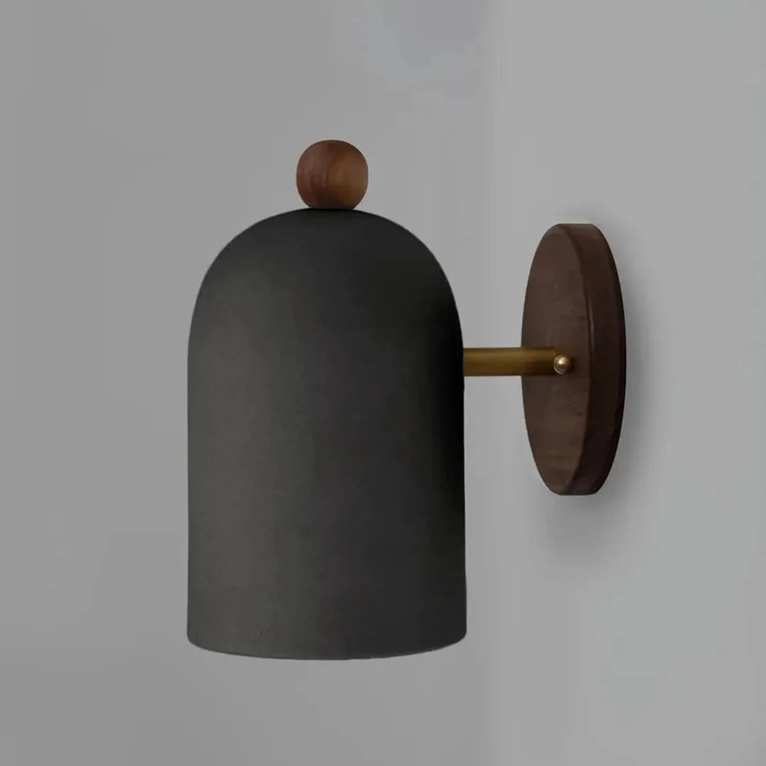 Kinkiet Ścienny Minimalistyczny z Drewnianym Akcentem