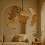 Lampa Wisząca z Plecionego Rattanu Skandynawska - 5