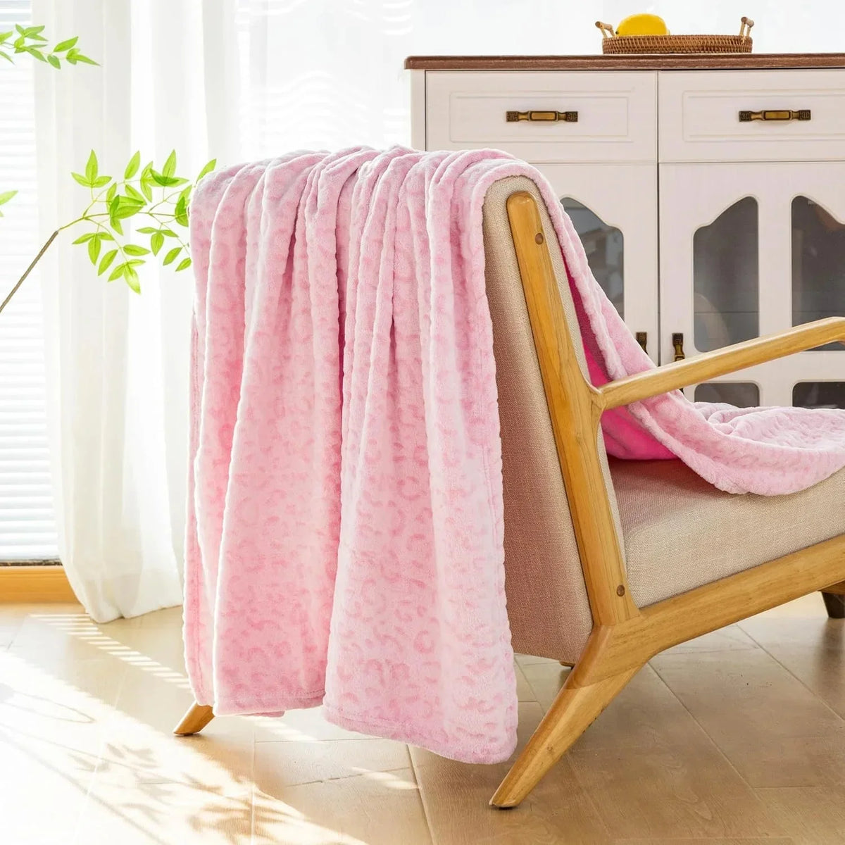 Koc Plaid z Nadrukiem Zwierzęcym na Kanapę i Łóżko - 3