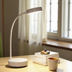 Lampa Biurkowa Minimalistyczna z Elastyczną Szyją i Regulacją Jasności - Biały