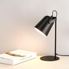 Lampa Biurkowa Skandynawska z Obrotowym Kloszem i Włącznikiem - Czarny