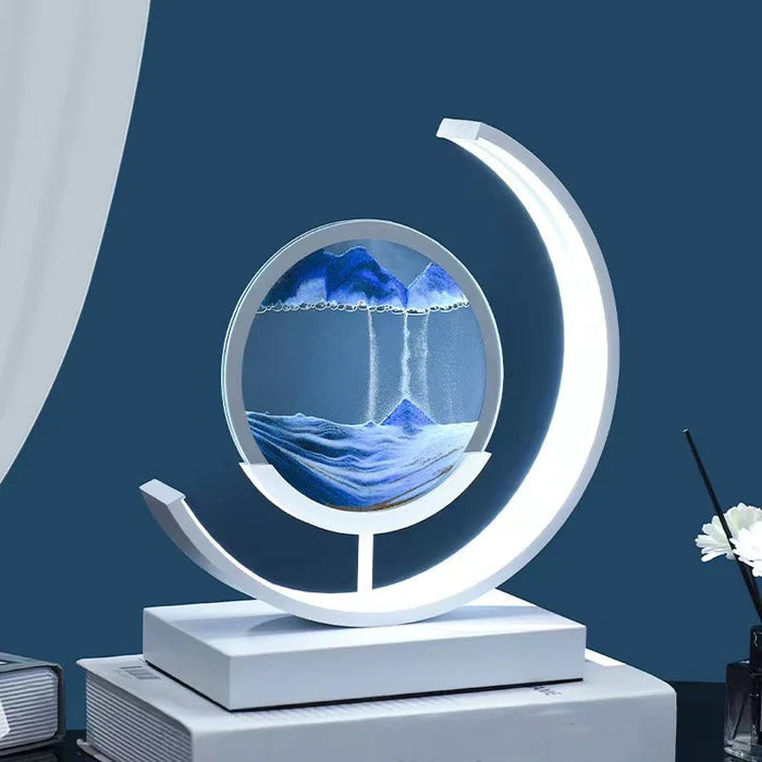 Lampa Dekoracyjna z Ruchomym Piaskiem i Podświetleniem LED