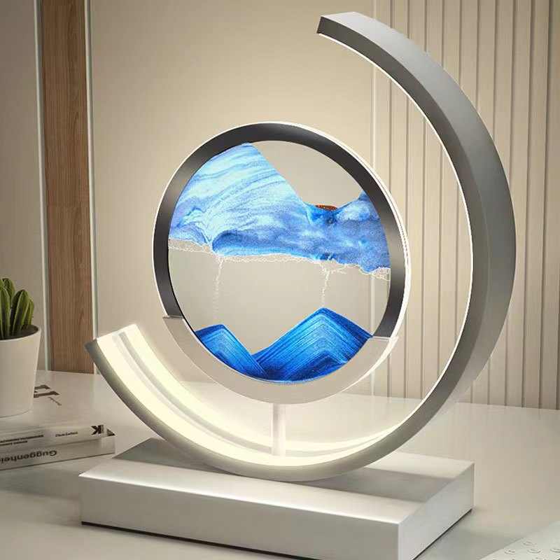 Lampa Dekoracyjna z Ruchomym Piaskiem i Podświetleniem LED - 6