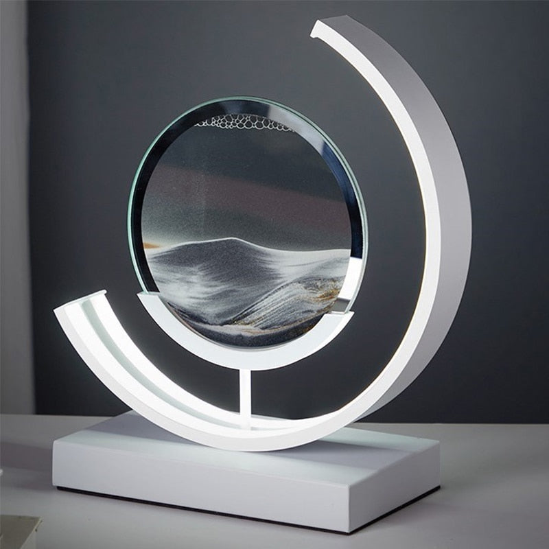 Lampa Dekoracyjna z Ruchomym Piaskiem i Podświetleniem LED - 7