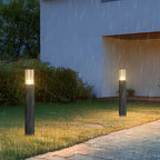 Lampa Ogrodowa Słupkowa Nowoczesna z Ryflowanym Kloszem na Zewnątrz - 6