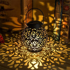 Lampa Ogrodowa Solarna Boho z Ażurowym Wzorem do Postawienia i Zawieszenia - 3