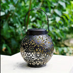 Lampa Ogrodowa Solarna Boho z Ażurowym Wzorem do Postawienia i Zawieszenia - 5