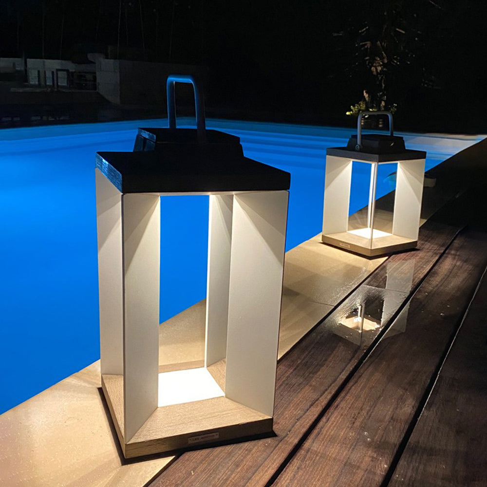 Lampa Ogrodowa Solarna Nowoczesna z Panelem Słonecznym na Taras i Patio - 8