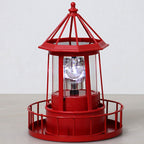 Lampa Ogrodowa Solarna w Kształcie Latarni Morskiej z Obrotowym Światłem - 18