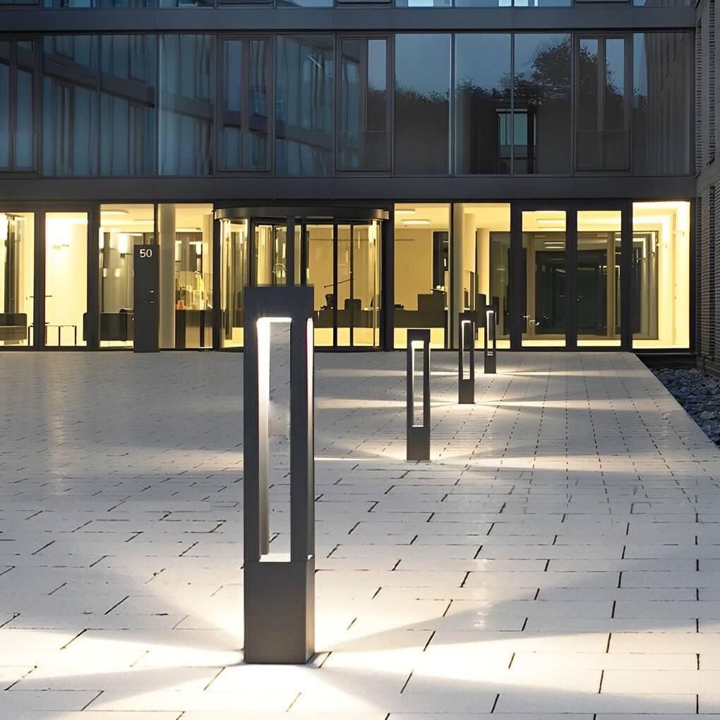 Lampa Ogrodowa Zewnętrzna Modernistyczna ze Zintegrowanym Źródłem Światła na Ścieżkę i Podjazd - 6