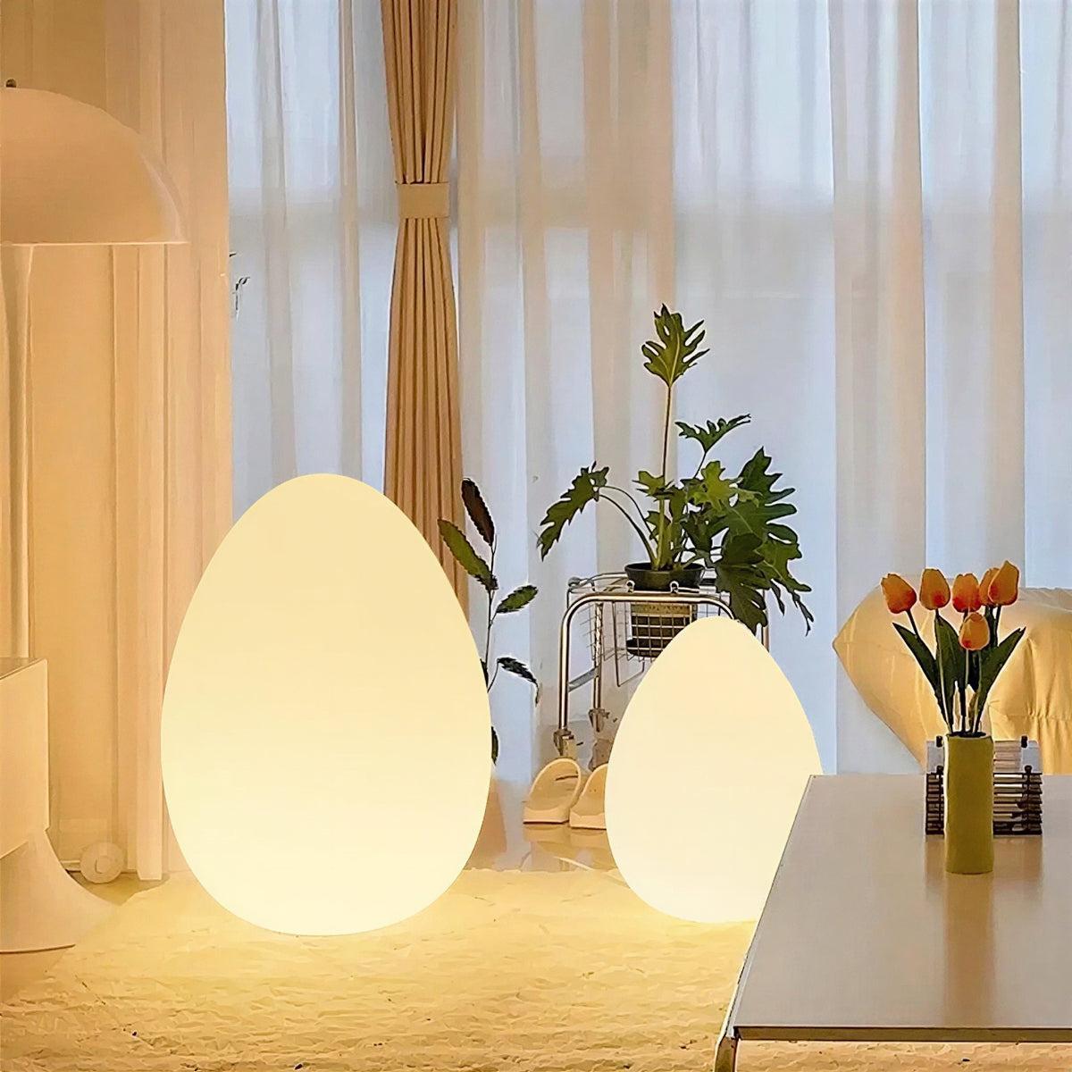 Lampa Podłogowa Minimalistyczna w Kształcie Jajka