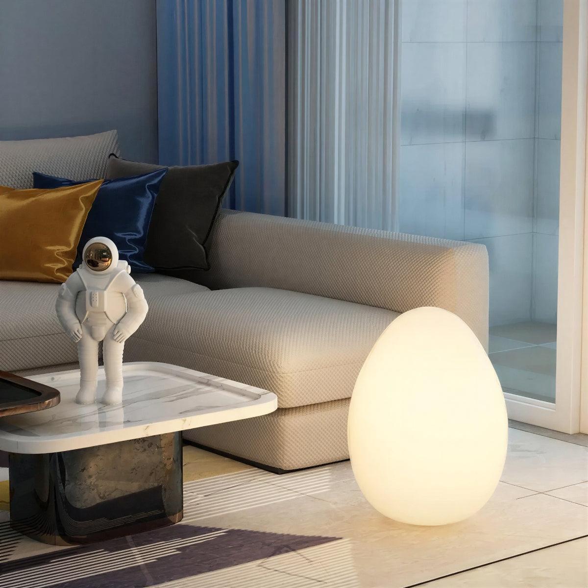 Lampa Podłogowa Minimalistyczna w Kształcie Jajka - 5
