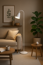 Lampa Podłogowa Skandynawska z Elastyczną Szyją i Okrągłą Podstawą - 6