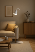 Lampa Podłogowa Skandynawska z Elastyczną Szyją i Okrągłą Podstawą - 7