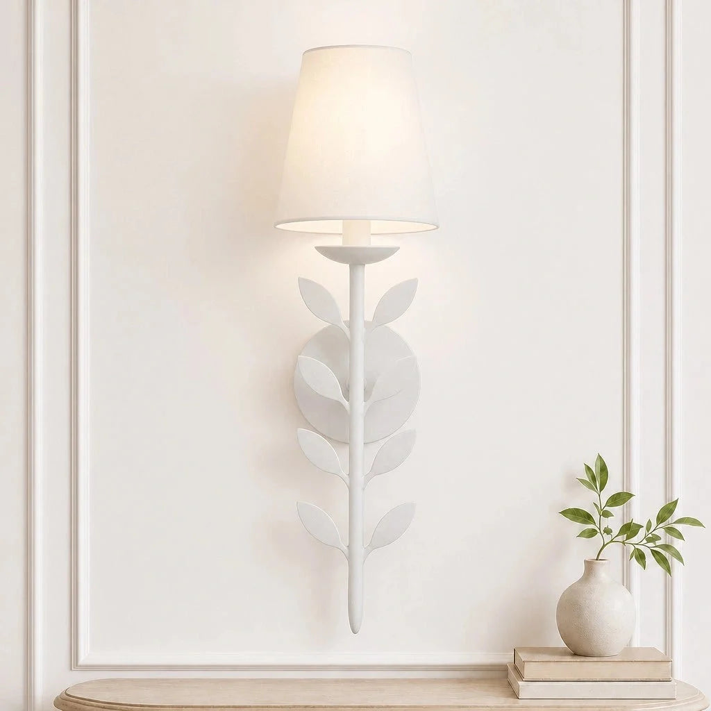 Lampa Ścienna Boho z Motywem Liści i Abażurem - 10