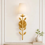Lampa Ścienna Boho z Motywem Liści i Abażurem - 12